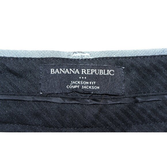 BANANA REPUBLIC Premium, Tailored Jackson-Fit Slim Career Pants in Grey (12P) - Picture 5 of 10